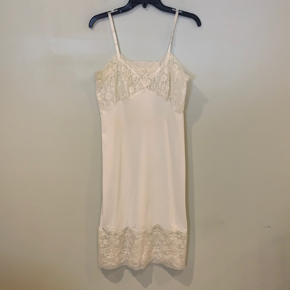 Vintage White Lace Top & Bottom Slip Dress - Picture 2 of 7
